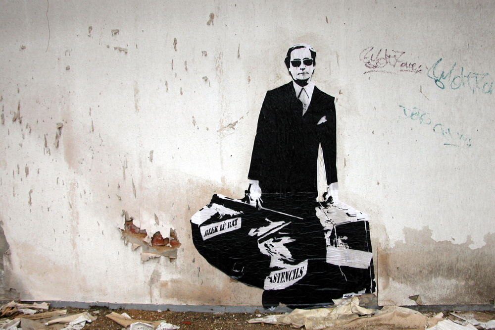 tmwwttw, Leipzig, by Blek le Rat