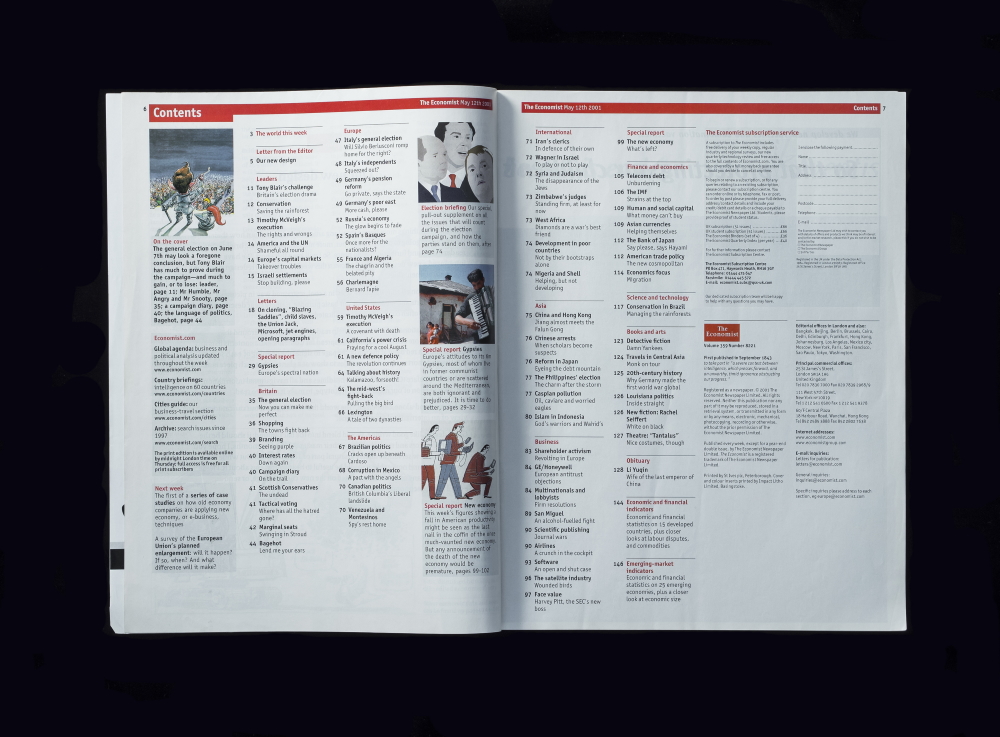 Redesign of The Economist