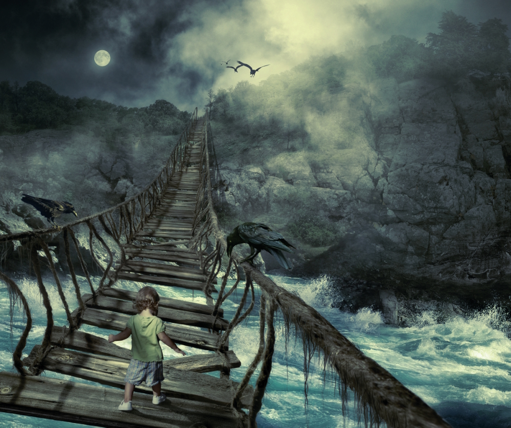 Private work: 'Suspension Bridge'.