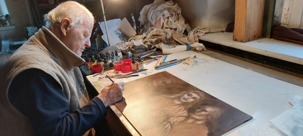 Angerer, der Aeltere at work in his studio