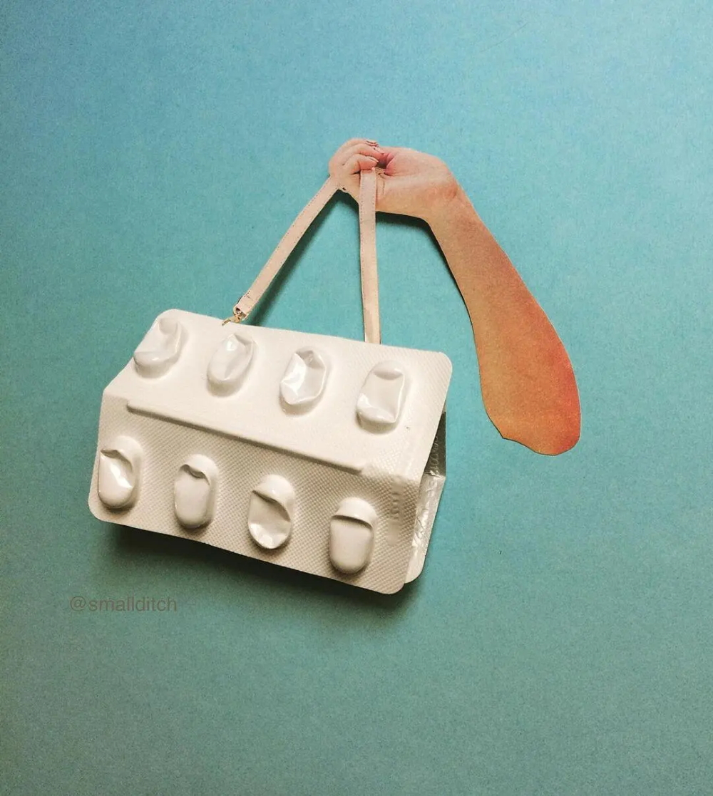 Pills packaging handbag