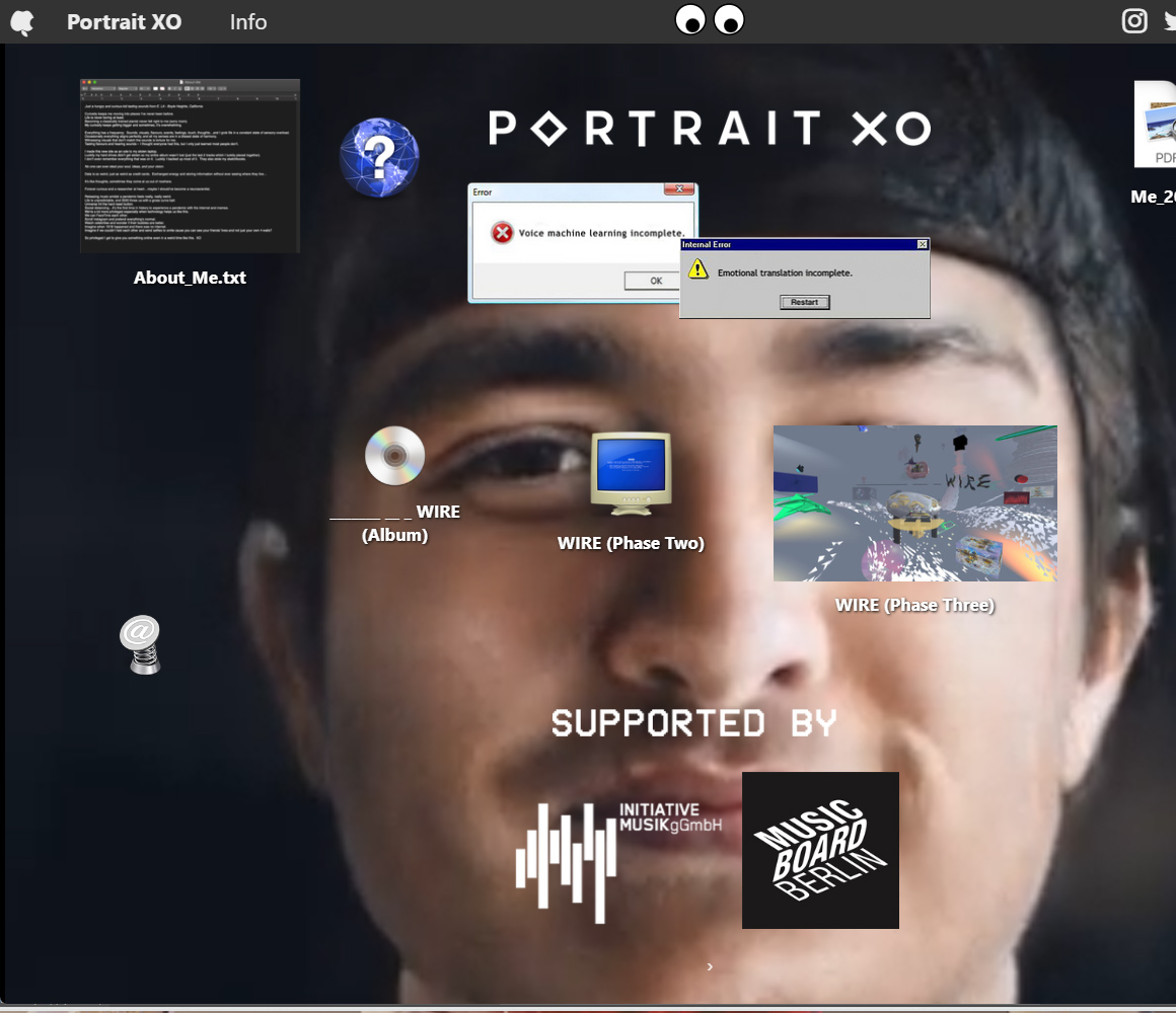 PORTRAIT XO website
