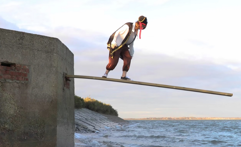 'The Bottom Line' (2019, freeze frame from video). 