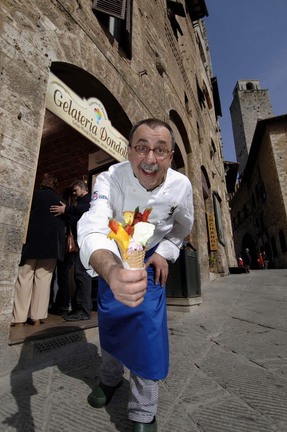 Sergio Dondoli offering his famous icecream