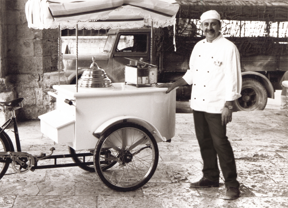 Nostalgic: Sergio Dondoli with his ice cream-bike