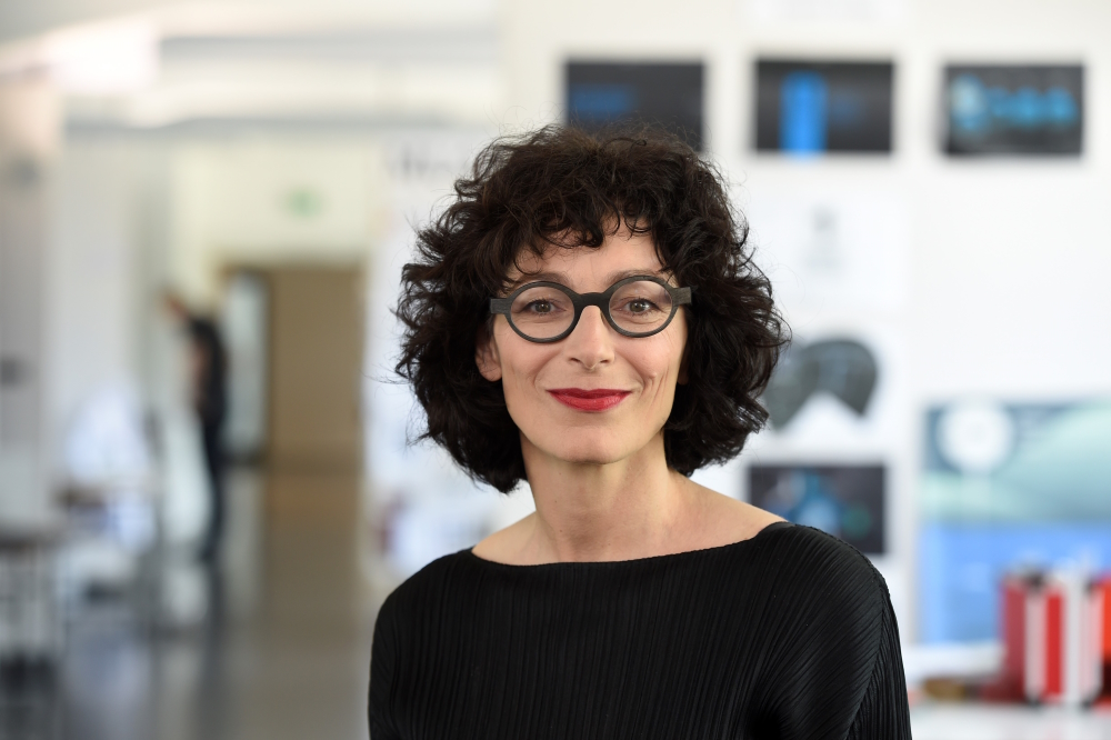 Shirin Frangoul-Brueckner in the office of her company.