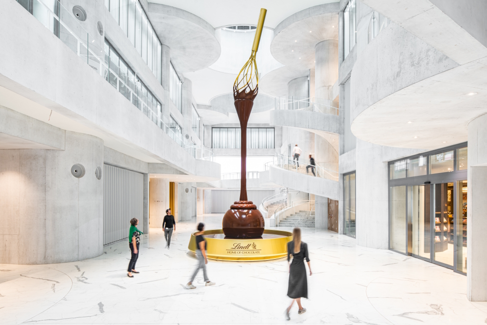 Foyer of 'Lindt - Home Of Chocolate' in Kilchberg, Switzerland.